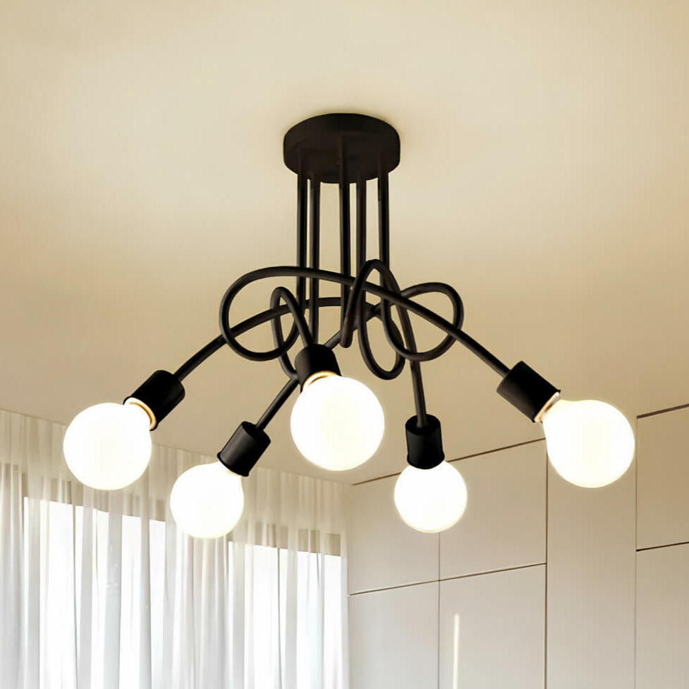 Suspension rétro en fer forgé