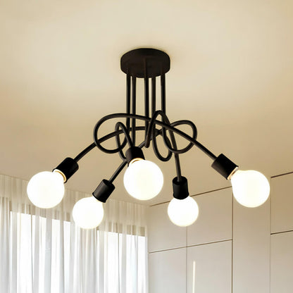 Suspension rétro en fer forgé