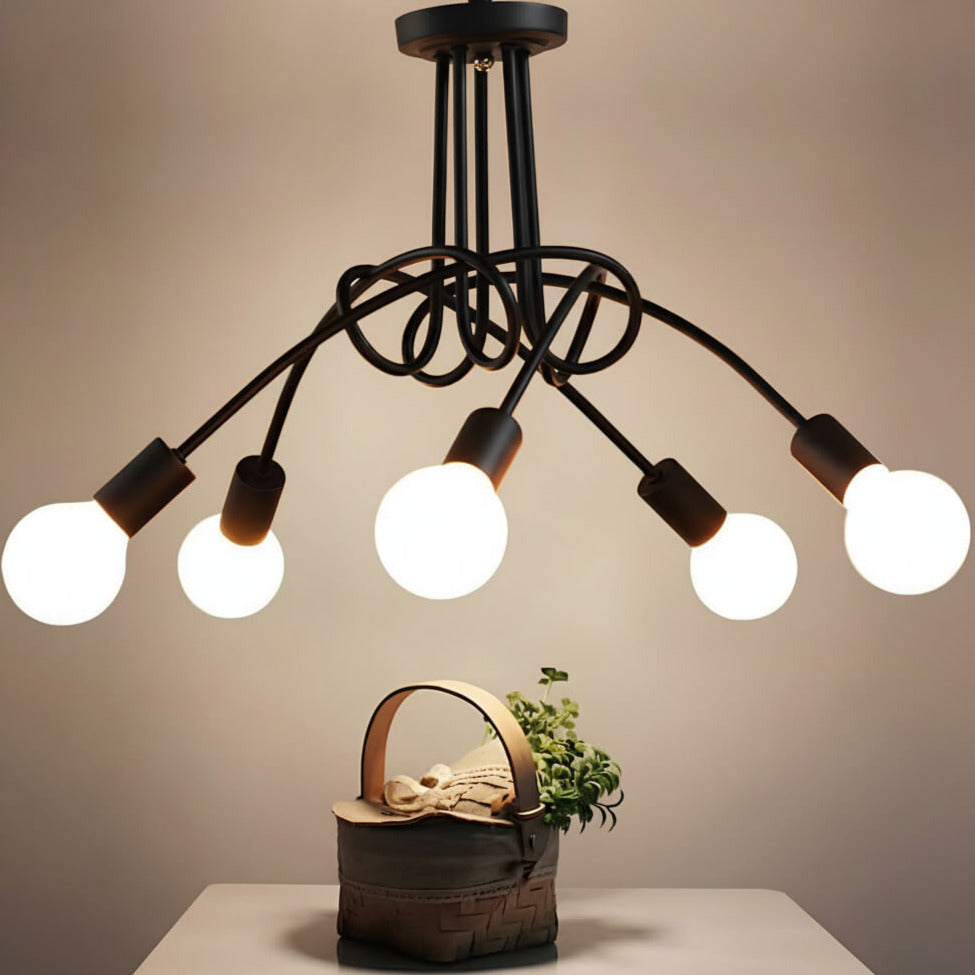 Suspension rétro en fer forgé