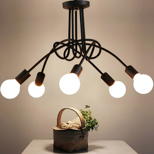 Suspension rétro en fer forgé