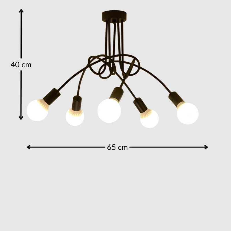 Suspension rétro en fer forgé
