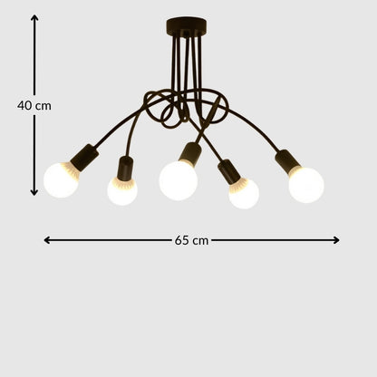 Suspension rétro en fer forgé