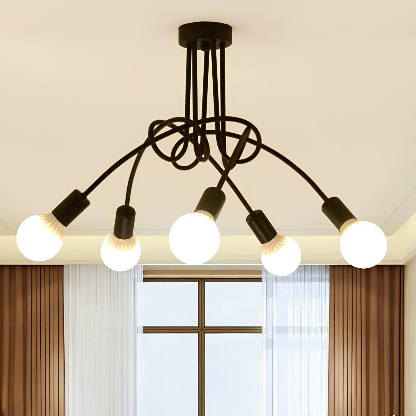 Suspension rétro en fer forgé