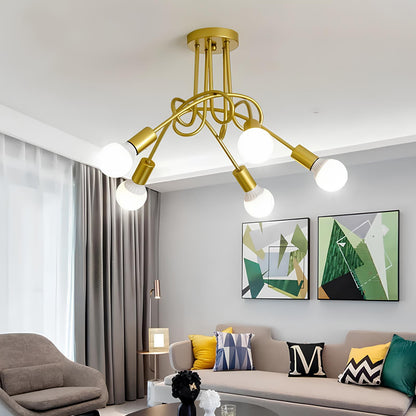 Suspension rétro en fer forgé