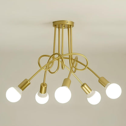 Suspension rétro en fer forgé