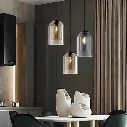 Suspension rétro en verre