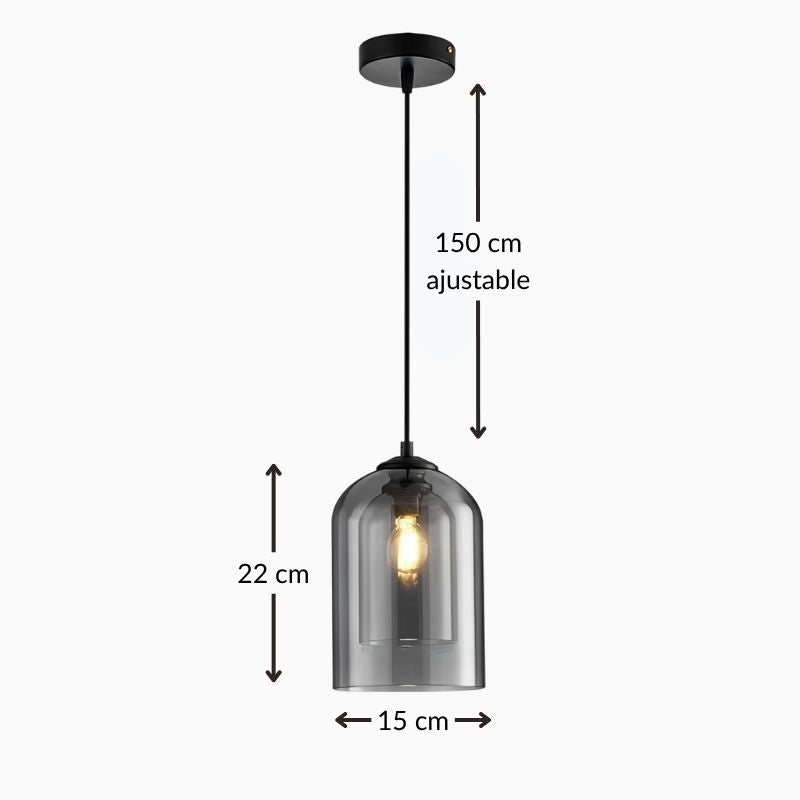 Suspension rétro en verre