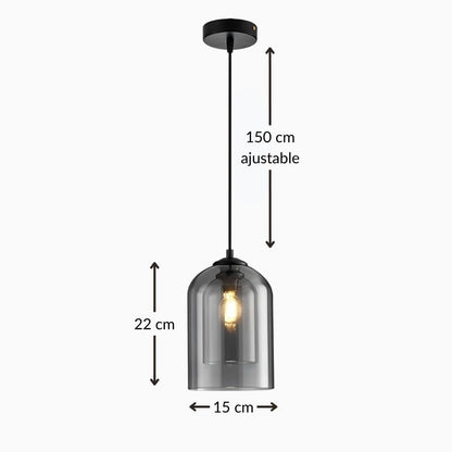 Suspension rétro en verre