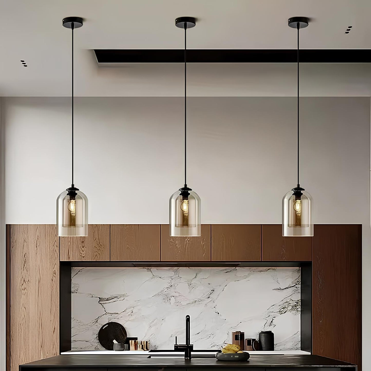 Suspension rétro en verre