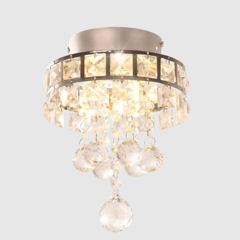 Suspension salle à manger en cristal – Lumière chaleureuse