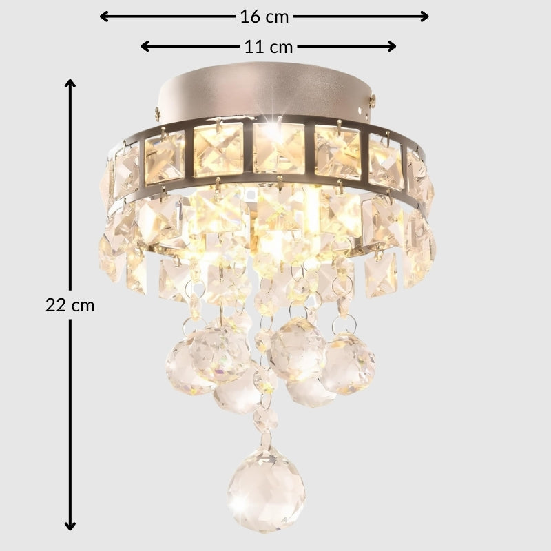 Suspension salle à manger en cristal – Lumière chaleureuse