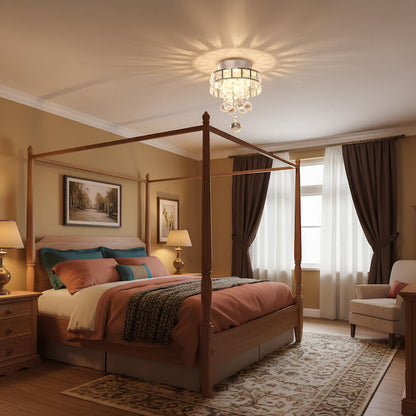 Suspension salle à manger en cristal – Lumière chaleureuse