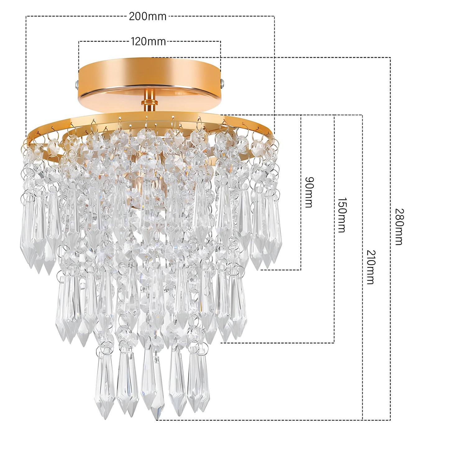 Suspension salle à manger moderne en cristal
