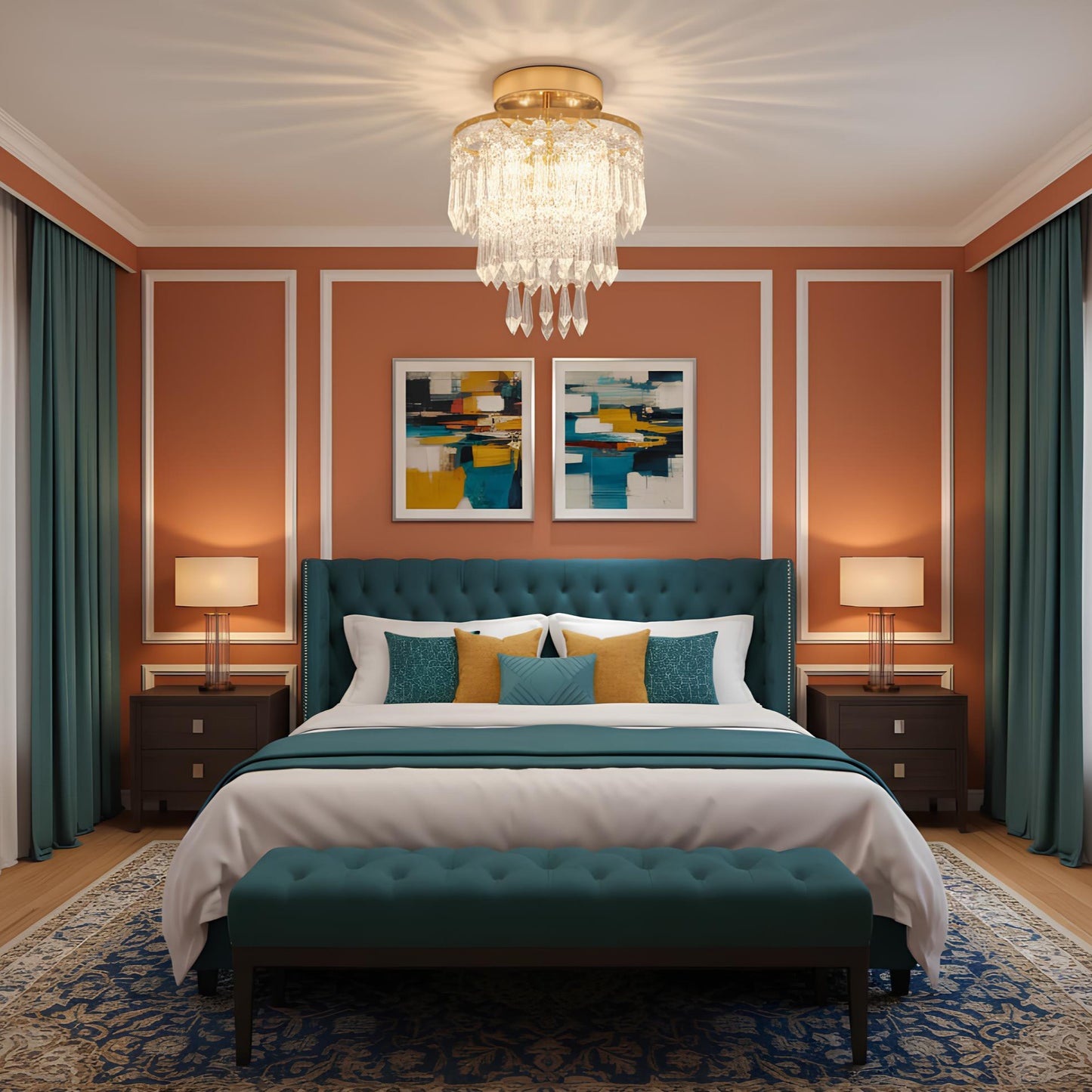 Suspension salle à manger moderne en cristal