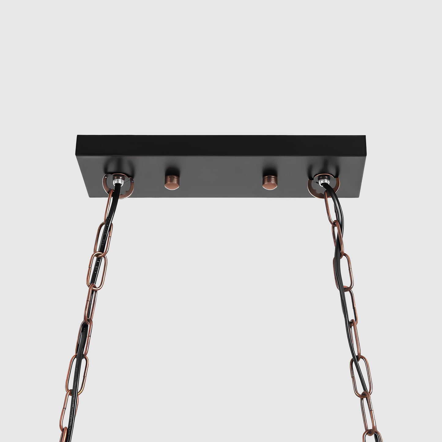 Suspension vintage bois et métal – Lustre 2 ampoules style rustique