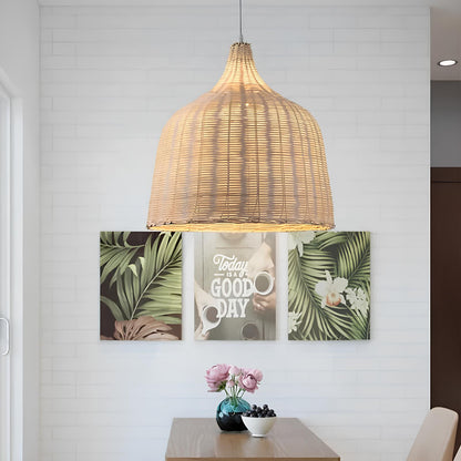 Suspension vintage en bambou