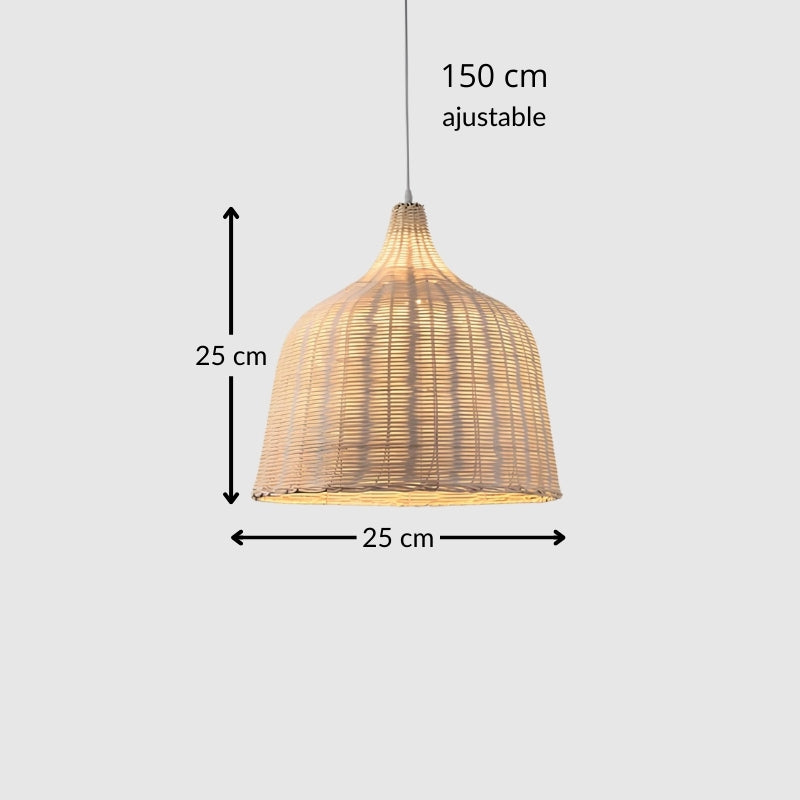 Suspension vintage en bambou