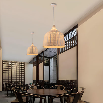 Suspension vintage en bambou