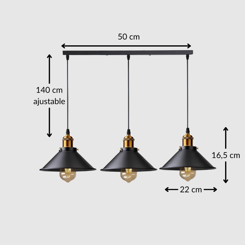 Suspension vintage en métal