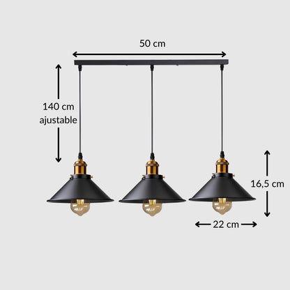 Suspension vintage en métal