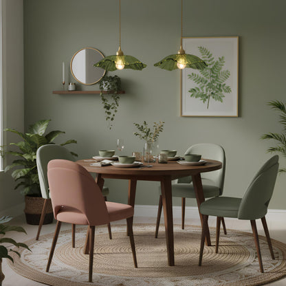 Suspension vintage en verre – Lampe florale