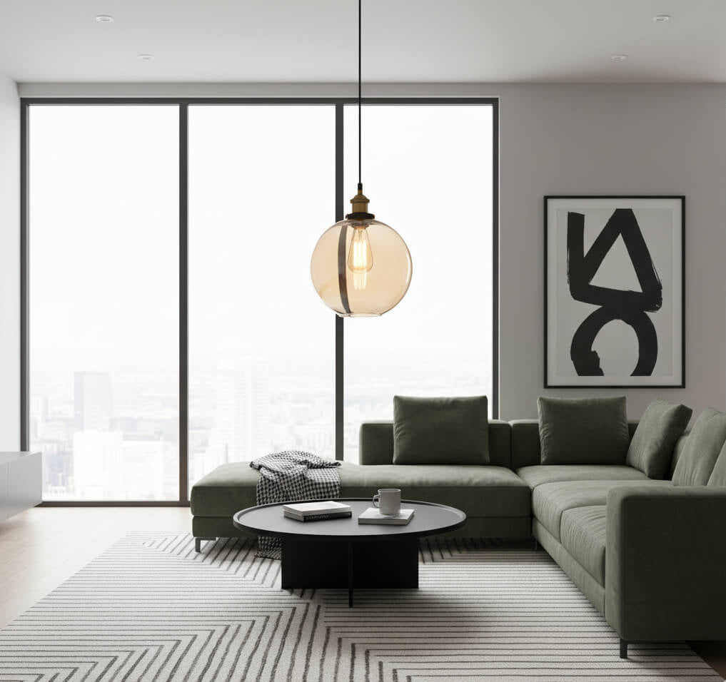 Suspension boule en verre – Style vintage et moderne