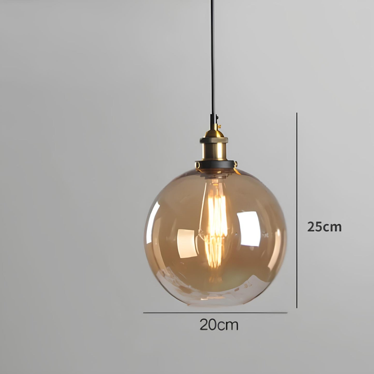 Suspension boule en verre – Style vintage et moderne