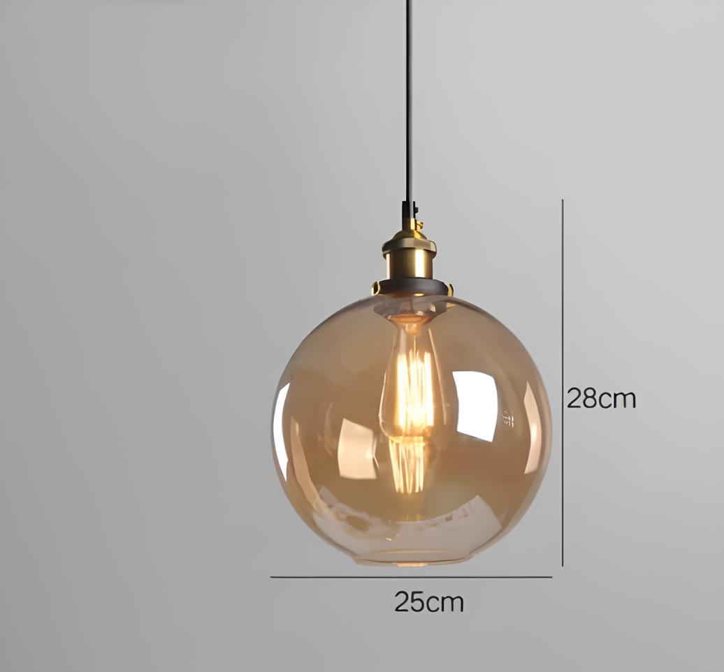Suspension boule en verre – Style vintage et moderne
