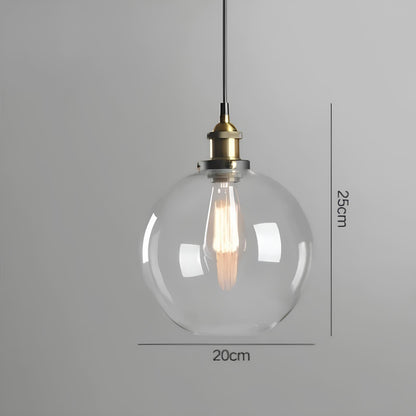 Suspension boule en verre – Style vintage et moderne