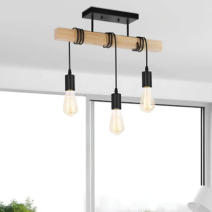 Suspension en bois vintage