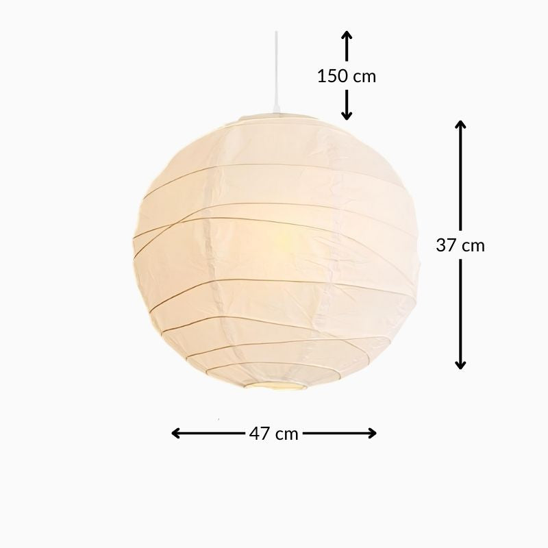 Suspension en papier de riz – style japonais wabi-sabi