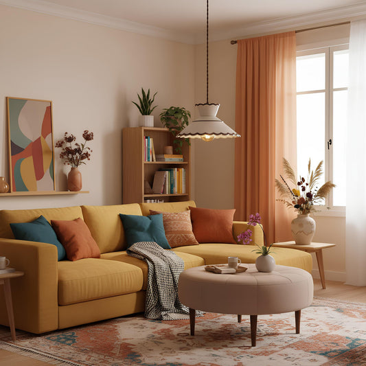 Suspension vintage en céramique – style rétro chic