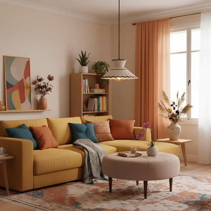 Suspension vintage en céramique – style rétro chic