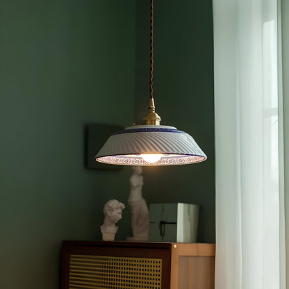 Suspension en céramique vintage chic